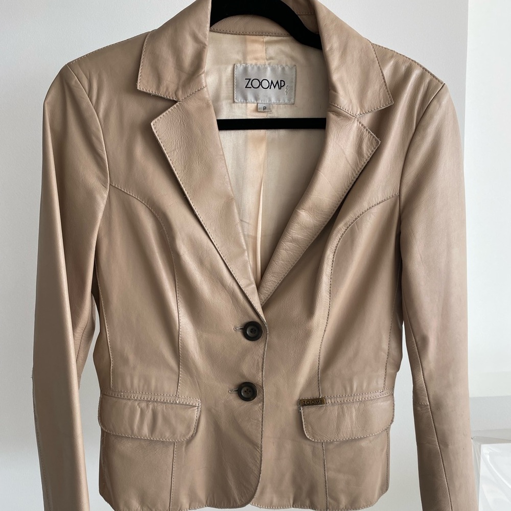 Brazilian genuine leather blazer